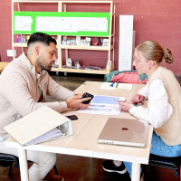 Meeting with a client